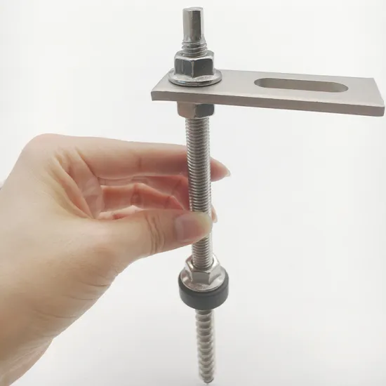 Solar Panel Mount Bracket with Adaptor: Hanger Bolt and Screw for PV Roof Mounting