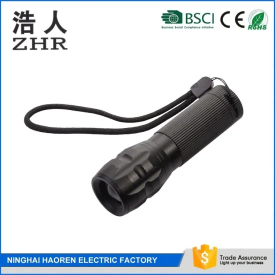 2017 factory whole sale high quality high power mini clip zoom flashlight