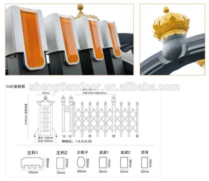 Industrial electric sliding retractable gate remote control