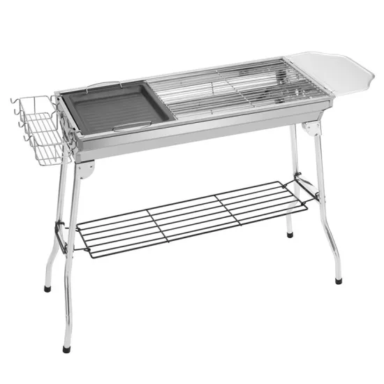 Large Portable Stainless Steel Foldable Charcoal BBQ Grill for Groups >5 People