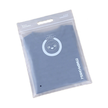 Customized CPE T-Shirt with Frosted Lock Print and Zipper Lock Clothing Bag