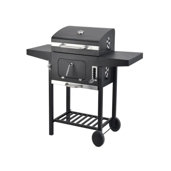 Camping Automatic Barbecue Grill 57x42cm Cooking Area Trolley Stainless Steel Bbq Grills