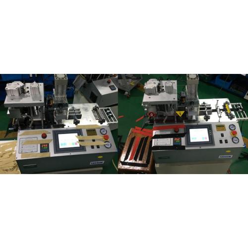 Coupe-ruban à angle automatique avec trou de poinçonnage