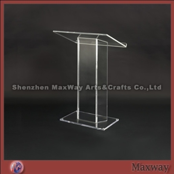 Small clear square stable lucite/acrylic lectern