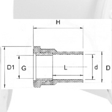 DIN PN10 Suministro de agua Upvc Adaptador hembra Latón