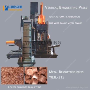 Metallbriquette Press für Kupferchips