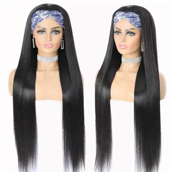 Wholesale Straight Headband Wig Vendors Get Free Headband Human Hair Headband Wigs
