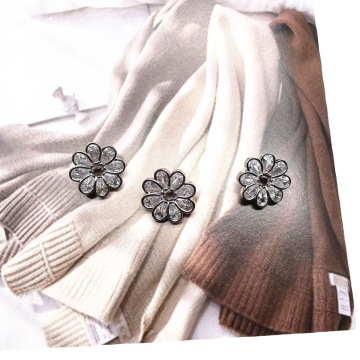 Diamond Floral Buttons: Rhinestone, Zircon, and DIY Coat Adornments