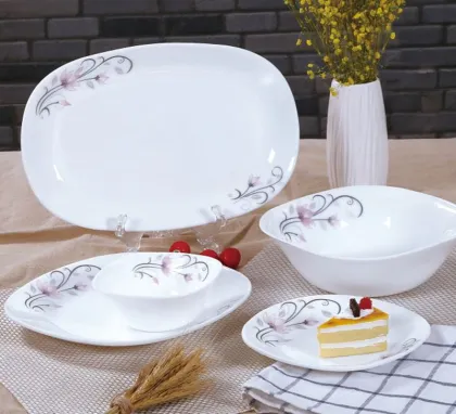 White Jade Glass Tableware Gift Sets