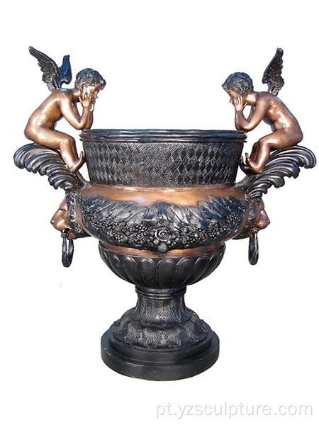 Vaso de bronze antigo elenco decorativos para casa