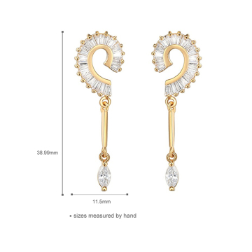 wholesale italian snap 18k gold cubic zircon jewelry