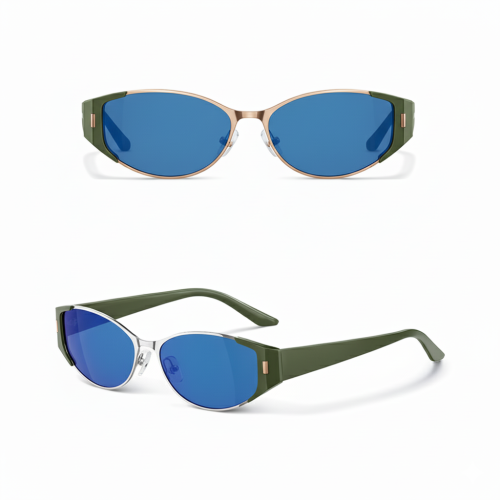 Low MOQ Custom Metal Acetate Combination Sunglasses