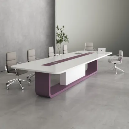 Modern Orange Paperless Conference Table for New Office Meeting Rooms