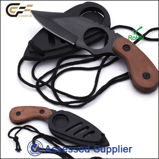 Creative Design Black Oxide 3Cr13 Stainless Steel Fixed Blade Neck Knife