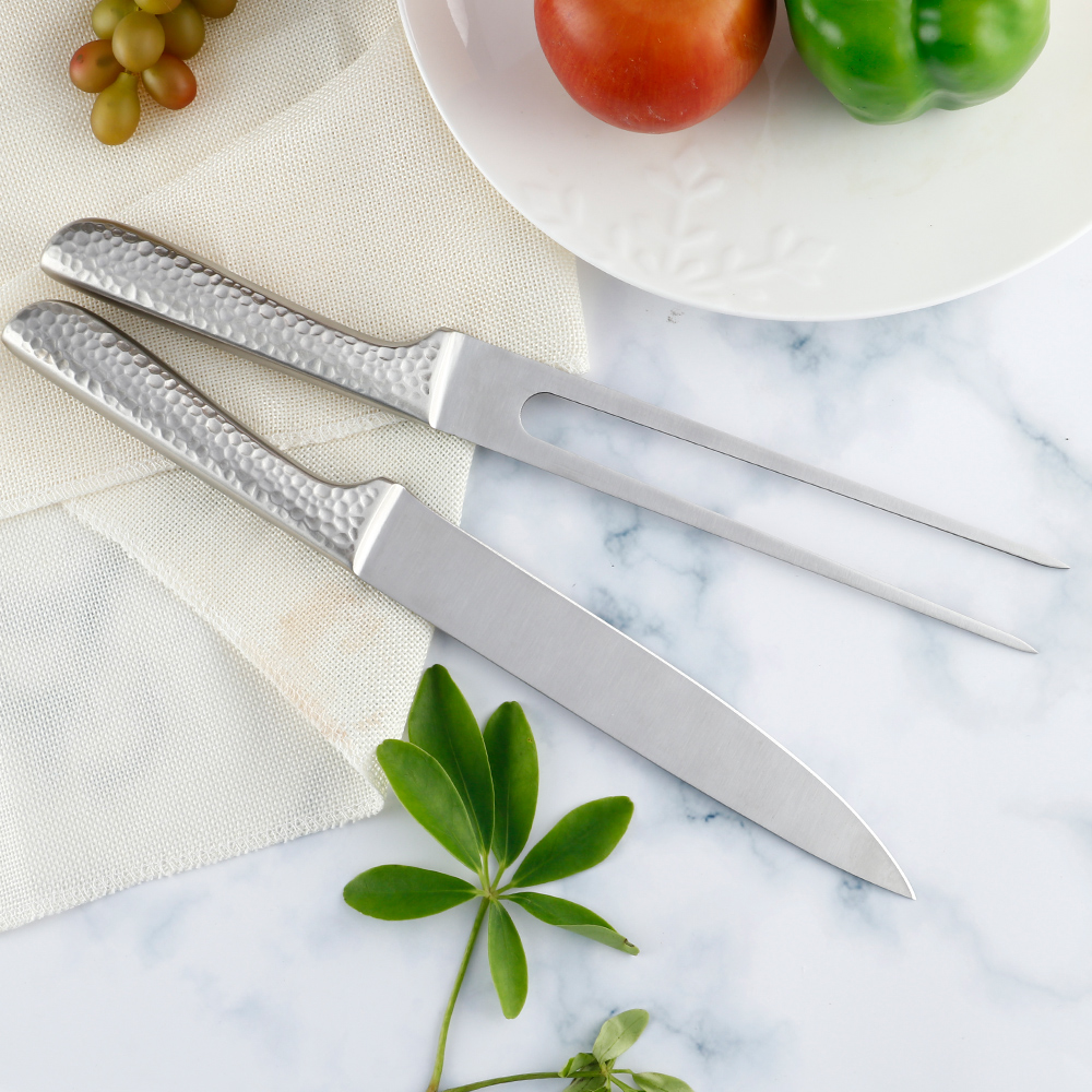 Couteau à découper la viande barbecue et fourchette