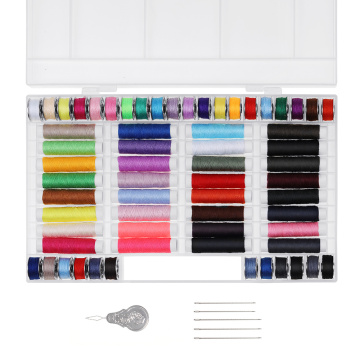 64-PCS Polyester Sewing Thread Borderyer Lader Set Caixa