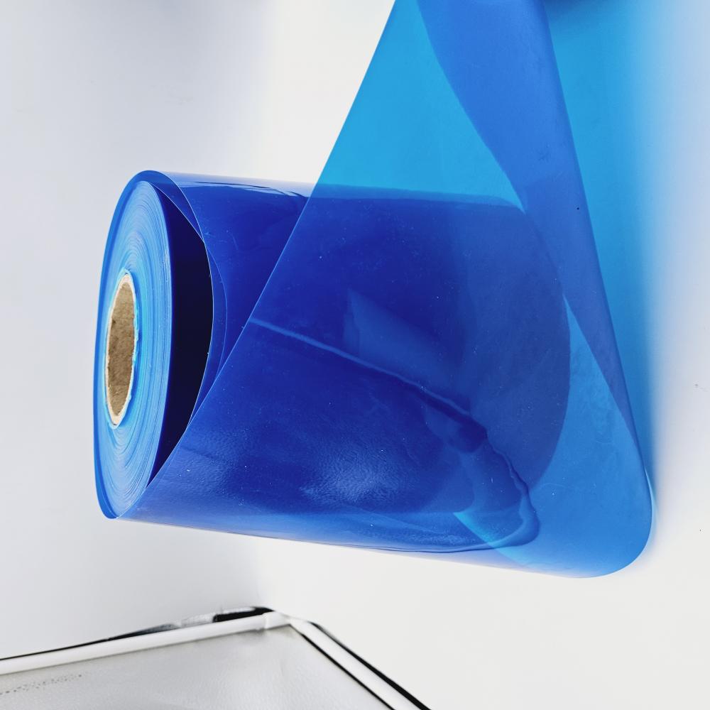 Blue translucent PVC