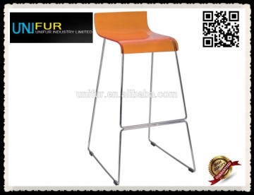 Modern unique colorful high chair/bar chair/high stool acrylic with sled base