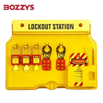 OEM Wall-Mounted Transparent Cover LOTO Lockout Tagout Padlock Station Kit