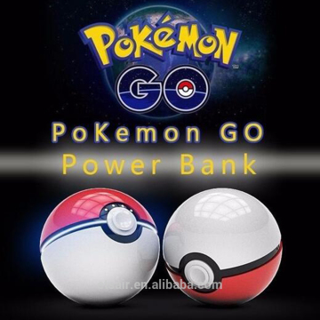 Wholesale Real Capacity 6000mah Customized Pokemon Go Game Power bank Portable Charger cartoon creative Magic Ball
