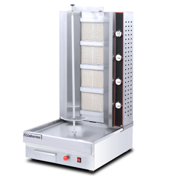 Best Selling 4-Burner Gas Kebab Roaster & Shawarma Rotisserie Grill 2022