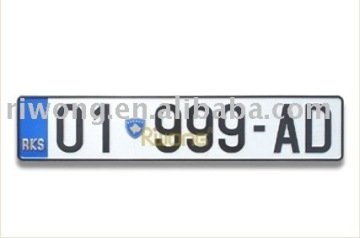 two layer car license plate