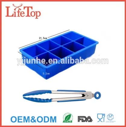 Reusable Silicone Ice Bucket &Tongs,Ice Tong
