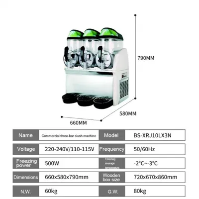 660*580*790mm Slushy Smoothie Drink Machine
