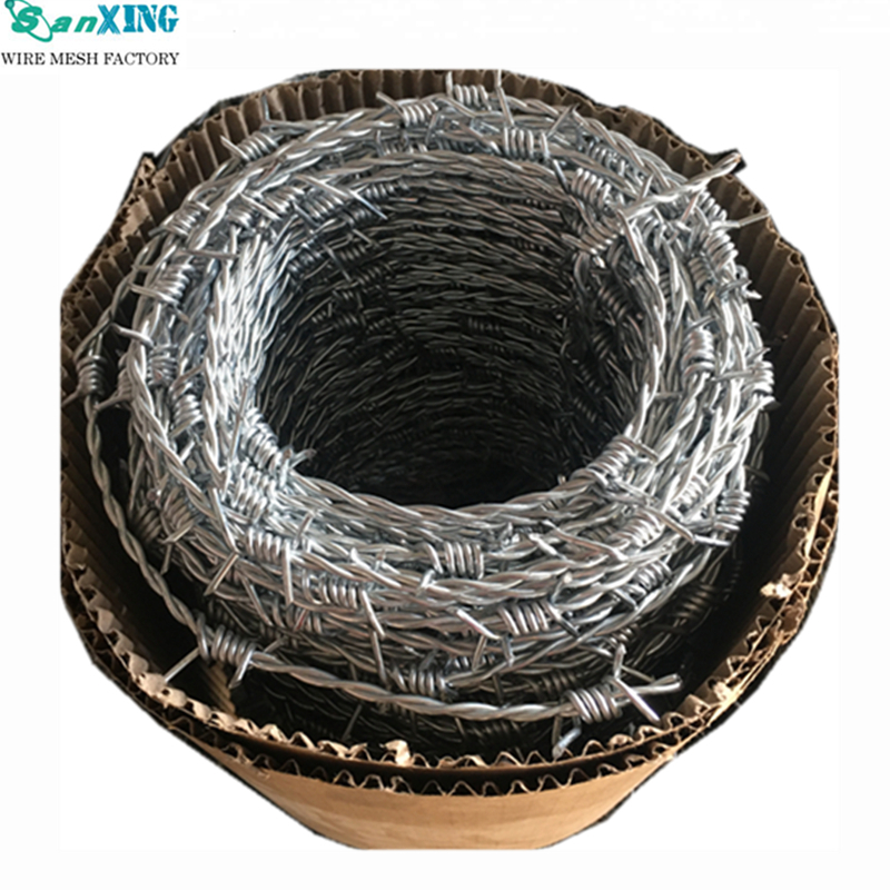 25kg per roll barbed iron wire 14 gauge