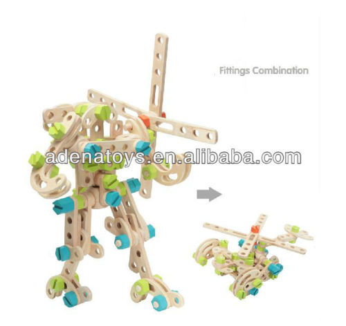Wooden kids Assembling educational DIY toys screw combination toy from toy stores