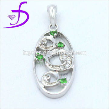 Wholesale 925 silver gemstone pendants engraving sterling silver pendants