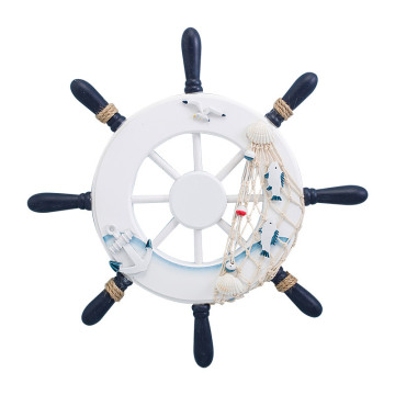 Wholesale Mediterranean Wood Ship Wheel Wall Art Nautical Home Decoration