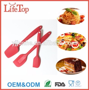 Premium One Piece Design 3pcs Silicone Spatula Set in Red