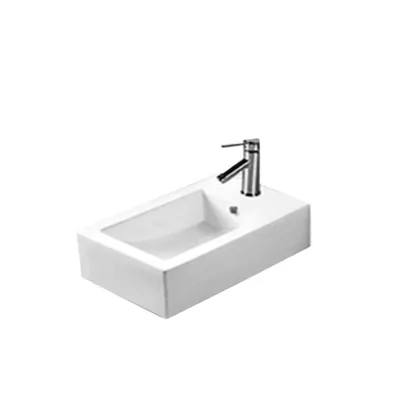 Rectangular Ceramic Washbasin for Luxury Hotels - Commercial White Cabinet Good Price Square Washbasin