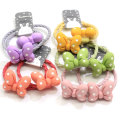 2pcs / set détenteurs de queue de cheval mignons polka dot arc de couleur pastel élastiques cravates cheveux bébé fille nourrissons bambins titulaires de queue de cheval