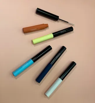 Round Mascara Tube with Thin Aluminum Brush