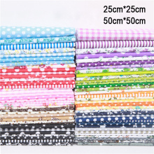 25X25cm 50X50cm set cotton fabric DIY Sewing Quilting doll fabric for dress Patchwork mixing cloth Needlework Handmade Material