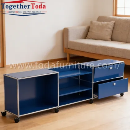 Modern Metal TV Sideboard with Storage for Living Room