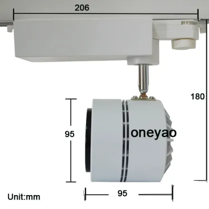 24W RA90 track light New design LED commercial track lighting CREE track light