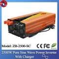 2500W DC to AC Pure Sine Wave Power Inverter med laddare