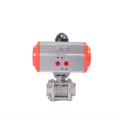 Sanitary Stainless Steel Three Way Pneumatic Ball Valve