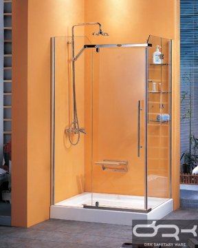 tempered glass Shower Enclosure J-B318 with acrylic bottom
