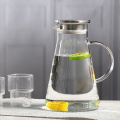 Customized Logo Pyrex Glass Water Jug 2 Litre Glass Carafe With Lid