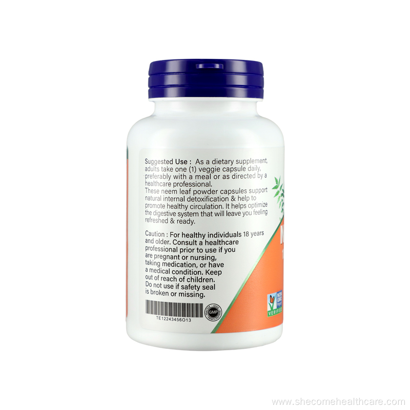 Herbal Neem Leaf Intestinal Support Neem Leaf Capsules