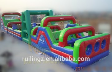 commercial inflatable obstacle playground for kids and adults