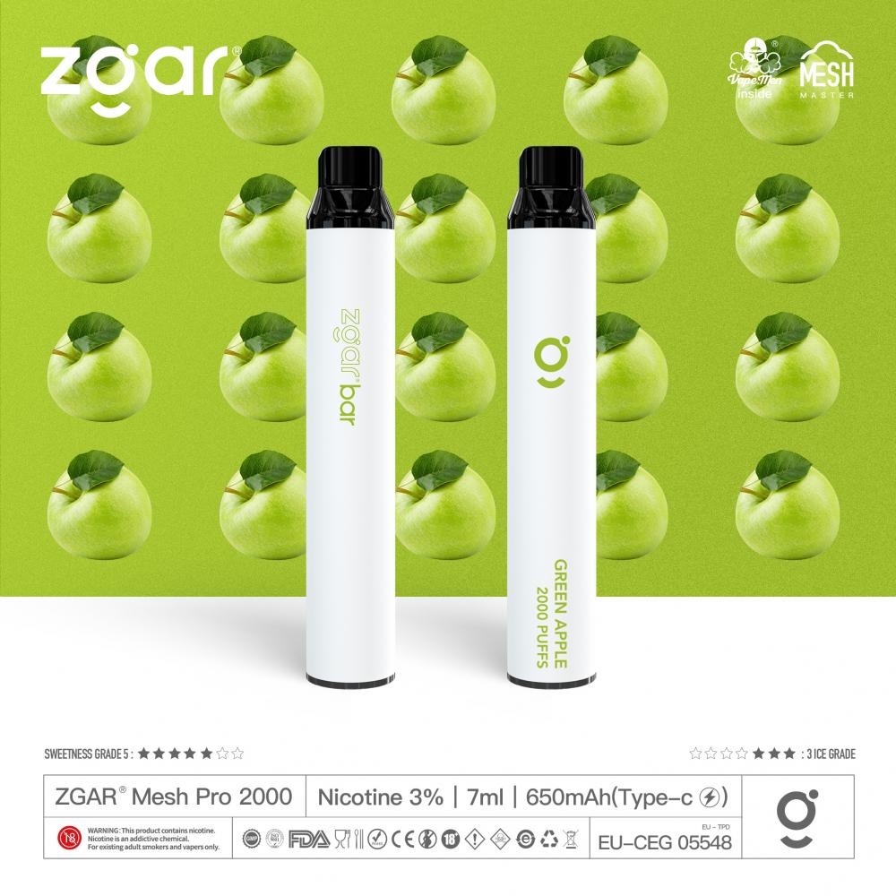 مبيعات جيدة يمكن التخلص منها Vape Zgar Max 2000 Puffs