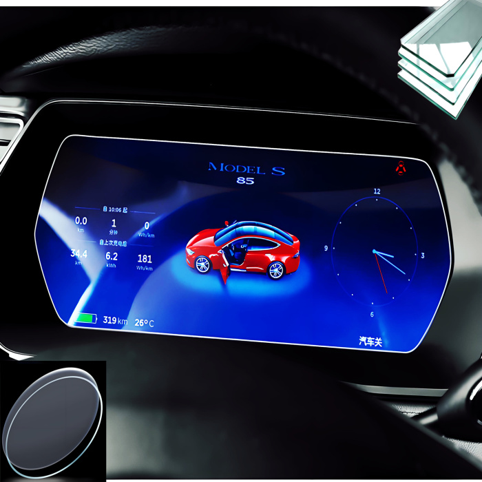 Tela de vidro revestido de navegação do painel automático