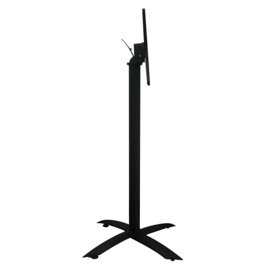 Cast Aluminum High and Low Folding Bar Table Base
