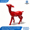 Hava koşullarına dayanıklı Dökme Alüminyum Grup Geyik Peyzaj Heykeli