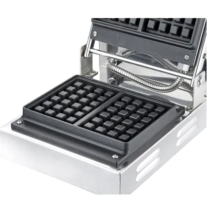 OEM Custom Commercial Square Waffle Making Machine with Adjustable Thermostat for Snack Foods